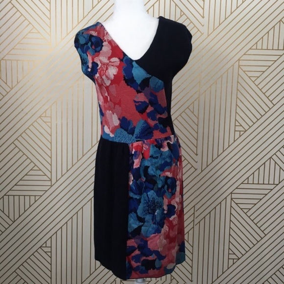 Anthropologie Leifsdottier silk cotton blend abstract floral sweater M - Picture 2 of 12